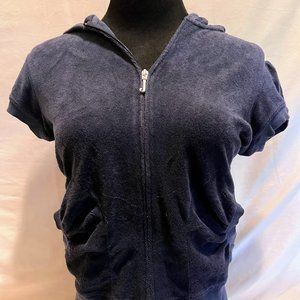 Juicy Couture Short Sleeve Microterry Hoodie-M